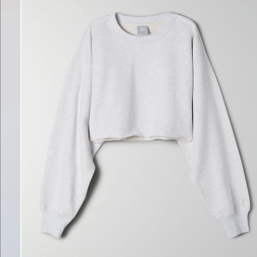 TNA Cozy Fleece Boyfriend Cropped Sweatshirt - Picture 4 of 4